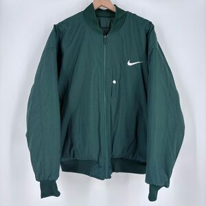 Nike Vintage 90’s Green White Reversible Quilted Jacket